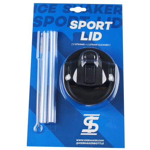 26oz Black Sport Lid & Straw Set