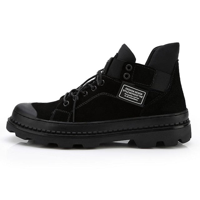 Fotwear Men's Boots Leather casual shoes Formal wear in the office or workplace Comfortable Textile lining Modern boots Men - sandy-thoa