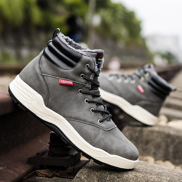Snow Boots Winter Casual Men Shoes Ankle Fur Warm Men Boots High Quality Outdoor Training Shoes Botas Hombre Riding Sneakers - sandy-thoa