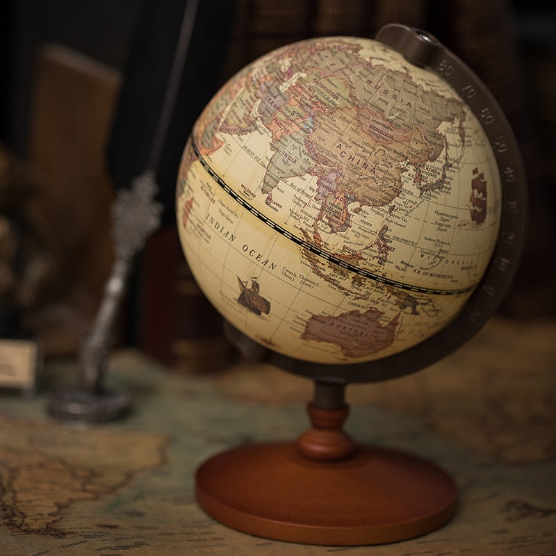 Geografia Globo Do Mapa Mundi Earth Globe 5 Inch Vintage Wooden Ornaments Dia World Globe Constellation Map